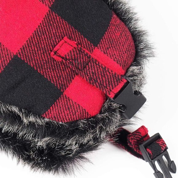 Trapper Hat Winter Hats for Women Men with Faux Fur Ear Flaps - Picture 5 of 8